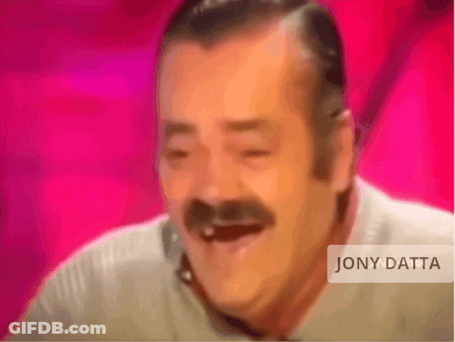 Man With Mustache Laughing Jony Datta Pink GIF