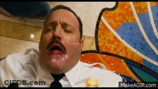 Man With Mustache Lying On Floor Liquid Coming Out Of Mouth GIF