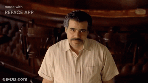 Man With Mustache Made With Reface App GIF
