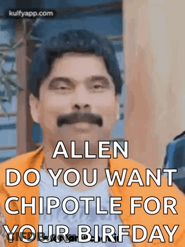 Man With Mustache Making Funny Face GIF
