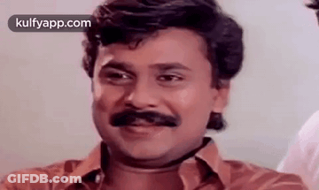 Man With Mustache Making Funny Face GIF
