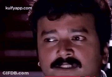 Man With Mustache Making Funny Face Eyes Closed GIF