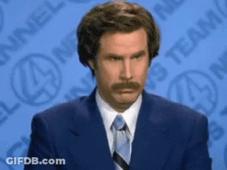Man With Mustache Making Funny Face GIF