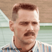 Man With Mustache Making Funny Face GIF