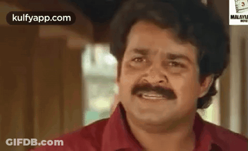 Man With Mustache Making Funny Face GIF