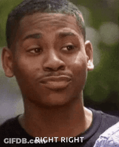Man With Mustache Making Funny Face Saying Right Right GIF