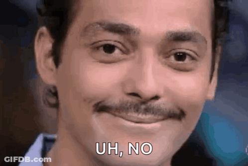 Man With Mustache Making Funny Face Saying Uh No GIF