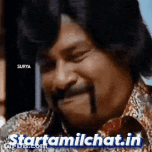 Man With Mustache Making Funny Face Starttamilchat.in GIF
