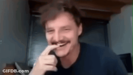 Man With Mustache Making Funny Face GIF