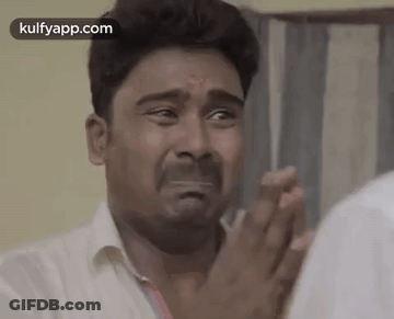 Man With Mustache Making Funny Face With Hands GIF