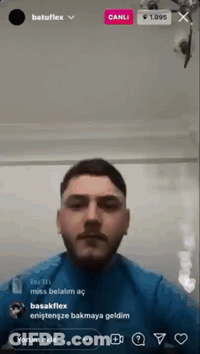 Man With Mustache On Video Call GIF