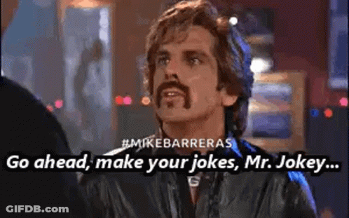 Man With Mustache Saying Go Ahead Make Your Jokes Mr Jokey GIF