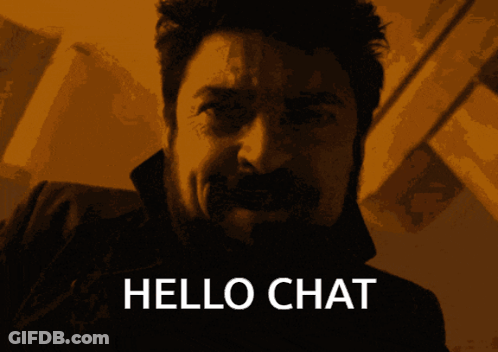 Man With Mustache Saying Hello Chat GIF