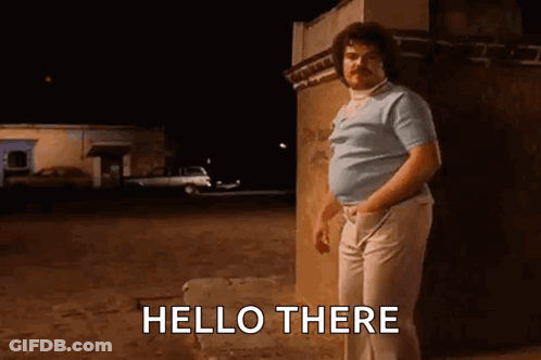 Man With Mustache Saying Hello There GIF