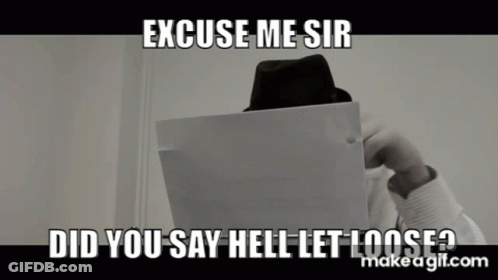Man With Mustache Saying I Beg Your Pardon GIF