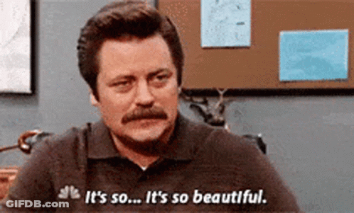 Man With Mustache Saying It's Beautiful GIF