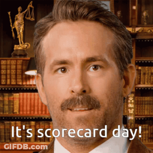 Man With Mustache Saying It's Scorecard Day GIF