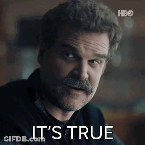 Man With Mustache Saying It's True GIF