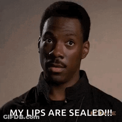 Man With Mustache Saying My Lips Are Sealed GIF