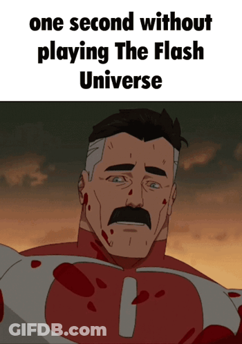 Man With Mustache Saying One Second Without Playing The Flash Universe GIF