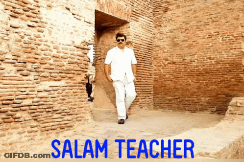 Man With Mustache Saying Salam Teacher GIF