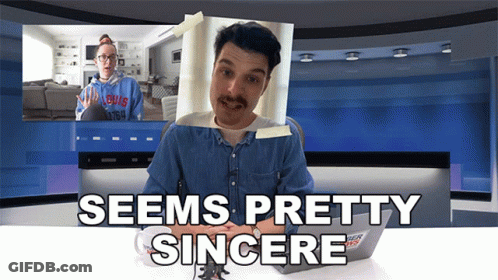 Man With Mustache Saying Seems Pretty Sincere GIF