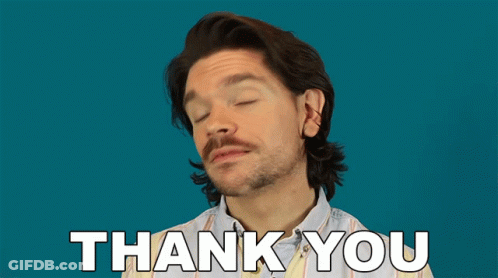 Man With Mustache Saying Thank You GIF