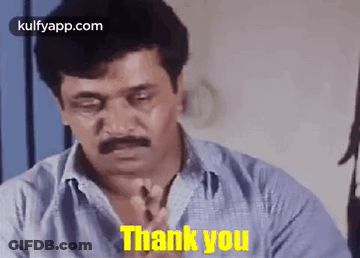 Man With Mustache Saying Thank You GIF