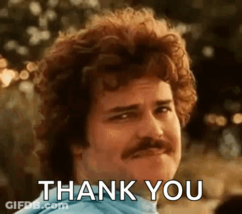 Man With Mustache Saying Thank You GIF