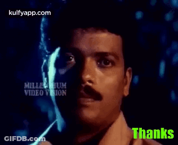 Man With Mustache Saying Thanks GIF