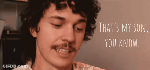 Man With Mustache Saying That's My Son GIF