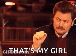 Man With Mustache Saying Thats My Girl GIF