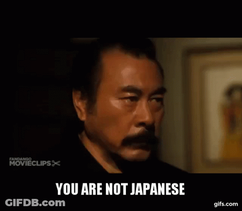Man With Mustache Saying You Are Not Japanese GIF