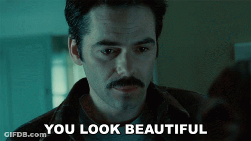 Man With Mustache Saying You Look Beautiful GIF