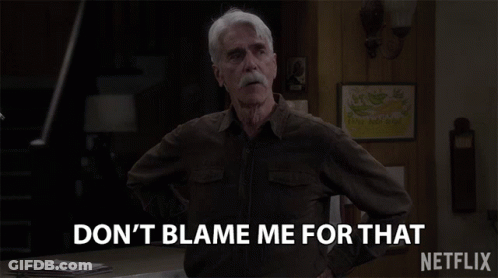 Man With Mustache Says Don't Blame Me For That GIF