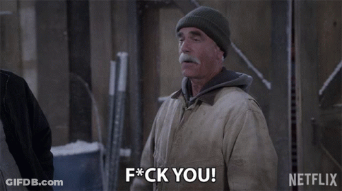 Man With Mustache Says F*ck You GIF