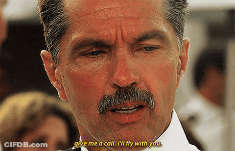 Man With Mustache Says Give Me A Call GIF