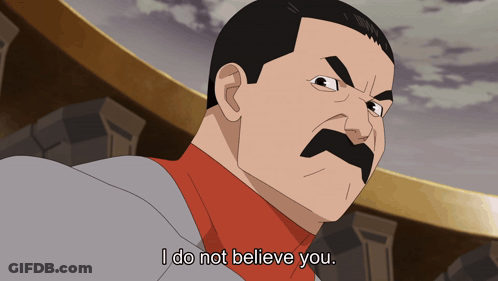 Man With Mustache Says I Do Not Believe You GIF