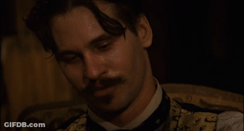 Man With Mustache Says I've Not Yet Begun To Defile Myself GIF