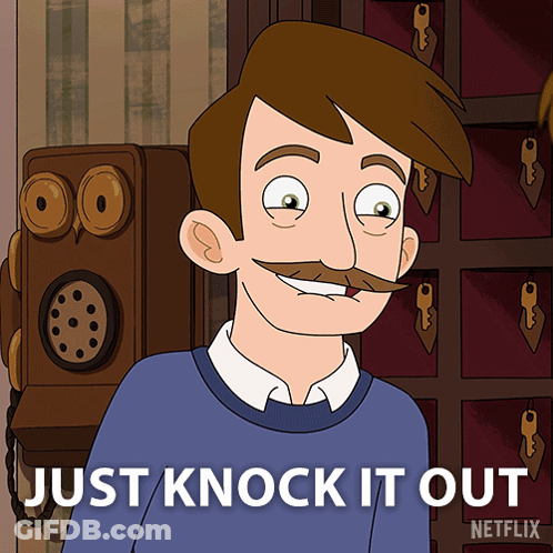Man With Mustache Says Just Knock It Out Netflix GIF