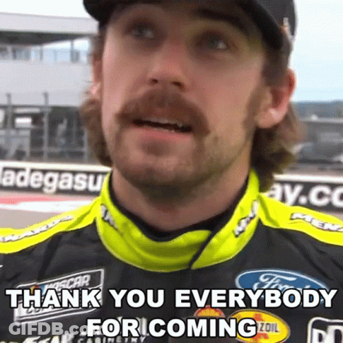 Man With Mustache Says Thank You Everybody For Coming GIF