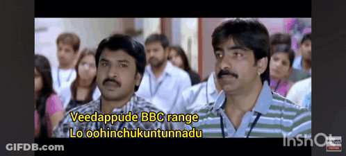 Man With Mustache Says Veedappude BBC Range GIF