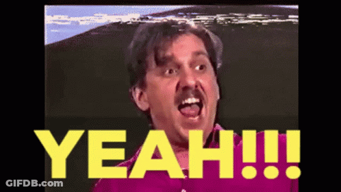 Man With Mustache Says Yeah In Yellow GIF