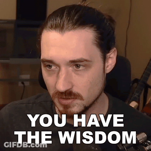 Man With Mustache Says You're Wise GIF