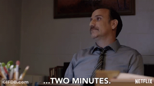 Man With Mustache Says You've Got Two Minutes That's It Netflix GIF
