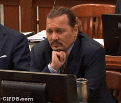Man With Mustache Sitting At Computer GIF