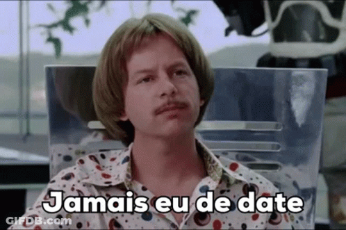 Man With Mustache Sitting In Chair Jamais Eu De Date GIF