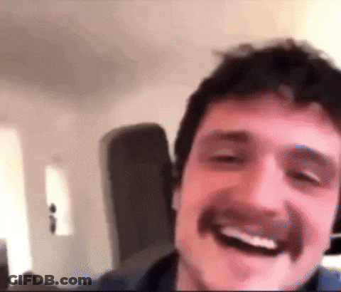 Man With Mustache Smiling GIF