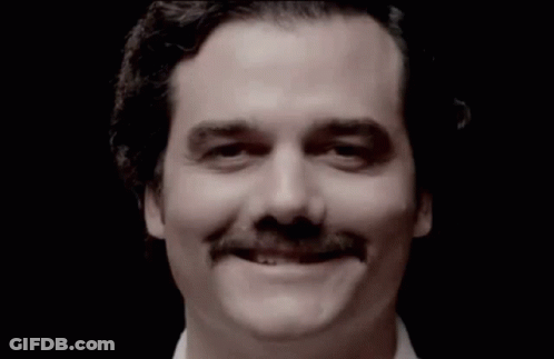 Man With Mustache Smiling Black And White Photo GIF