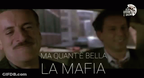 Man With Mustache Smiling Ma Quant ' E Bella La Mafia GIF